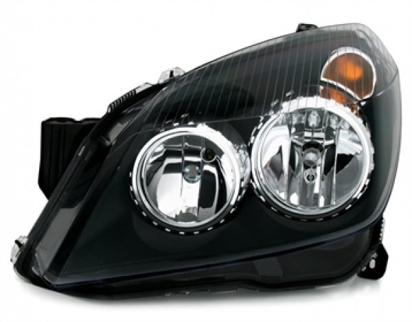 Halogen Klarglas Scheinwerfer Set für Opel Astra H 04 09 schwarz